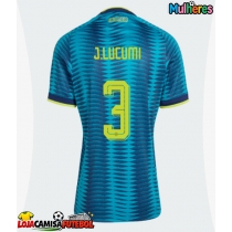 Camisa de Futebol Colômbia Jhon Lucumi #3 Equipamento Secundário Mulheres Mundo 2026 Manga Curta